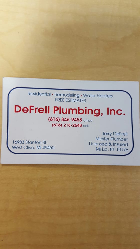 Slide of Defrell Plumbing
