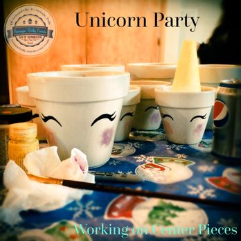 Swingin' Dolly Events - Making center pieces for an 8yo unicorn bday party. - Wedding Planning Near Me - La Puente, California Swingin' Dolly Events - Making center pieces for an 8yo unicorn bday party. - Wedding Planning Near Me - La Puente, California