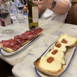 Cheese and Meat tapas. So good.