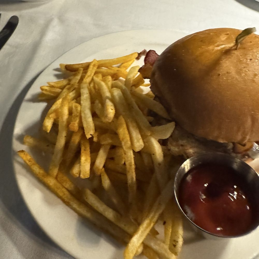 The Sheldon Inn - Bacon cheeseburger with crispy French fries. - American Near Me - Elk Grove, California The Sheldon Inn - Bacon cheeseburger with crispy French fries. - American Near Me - Elk Grove, California
