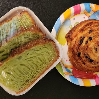 Coda Bakery - Pandan cake & a raisin bun. - Sandwiches Near Me - Albuquerque, New Mexico