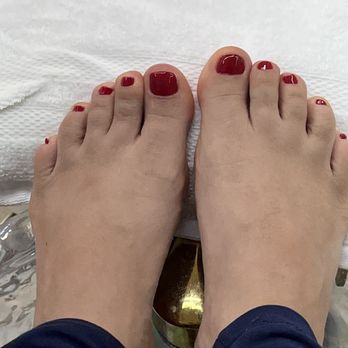 Golden Nail Salon - Going with red for my red black and white bathing suit #Summertime #StaySafe - Nail Salons Near Me - Downey, California
