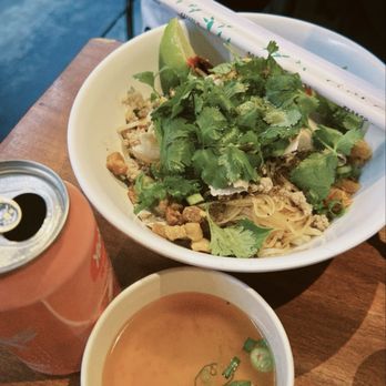 Lunette - Dry noodle and side of broth - Cambodian Near Me - San Francisco, California