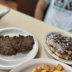 The Big Biscuit - Loaded Sticky Biscuit and a side of Sausage