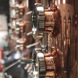 District Distillery - Gorgeous copper column used to purify spirits