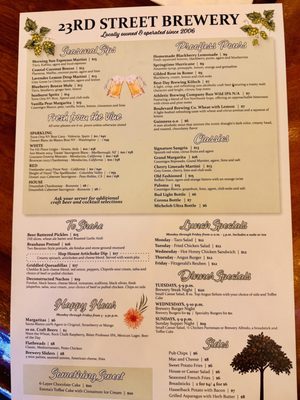 Menu photo 4 23rd Street Brewery Lawrence, KS