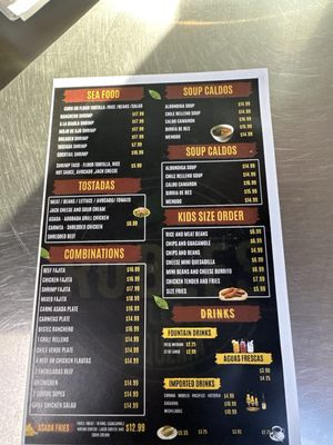 Menu photo 6 Robles Taqueria Clovis, CA
