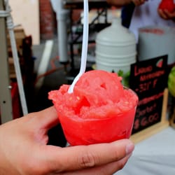Smokin' Hearth - Liquid nitrogen watermelon sorbet, $6