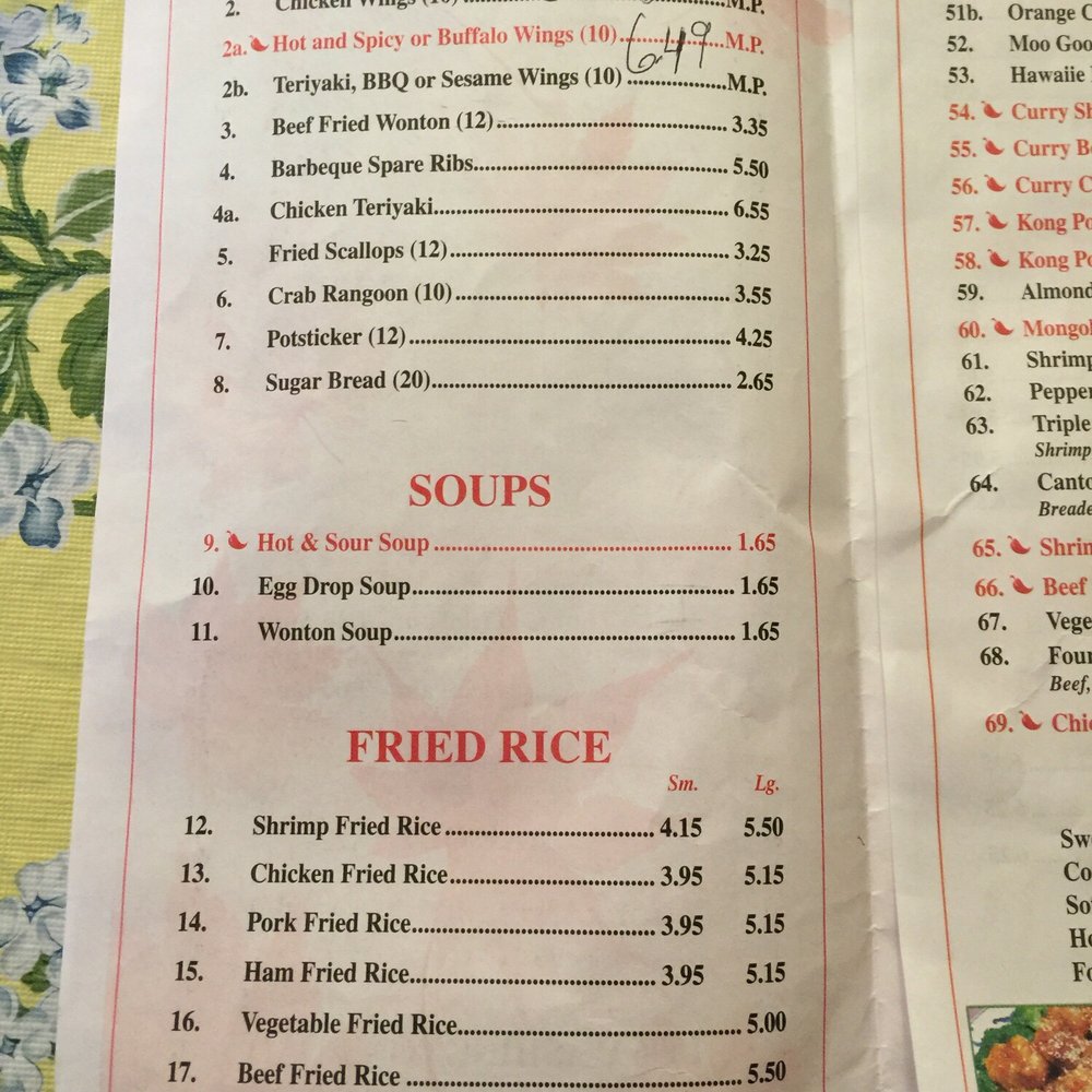 Lucky Chinese Restaurant - the menu and prices - Chinese Near Me - Thomson, Georgia