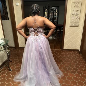 Rita’s Bridal Alteration - Pic with her shoes on. The dress was pretty long. - Sewing & Alterations Near Me - Barrington, Illinois