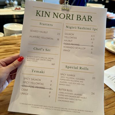 Menu photo 8 Kin Nori Bar Denver, CO Menu photo 8 Kin Nori Bar Denver, CO