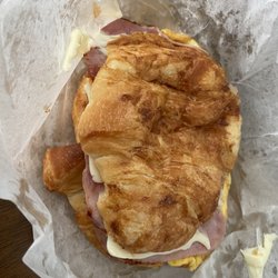 Cachito Coffee And Bakery - Croissant Egg, Cheese and Ham Sandwich