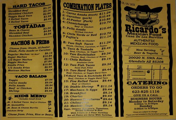 Menu photo 4 Ricardo's Mexican Food Glendale, AZ Menu photo 4 Ricardo's Mexican Food Glendale, AZ