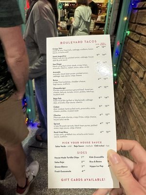 Menu photo 2 Osprey Tacos Saint Augustine, FL