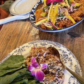 Saranrom Thai - Miang Kha-Na and Yum Pla Duk Fu Salad - Thai Near Me - Elmhurst, New York