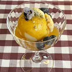 Ravintola Kissanviikset - Sorbet with cloudberries