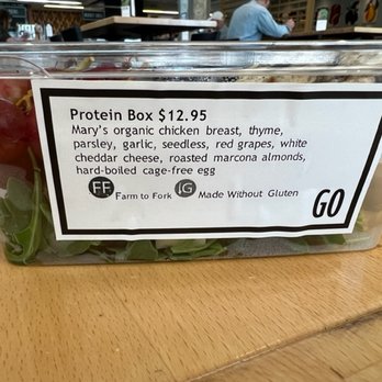 1919 Cafe - Protein Box labeling - Salad Near Me - San Marino, California