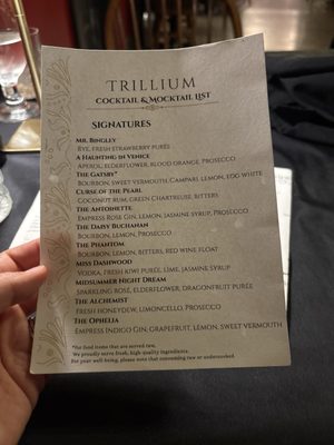 Menu photo 3 Trillium Table Black Mountain, NC