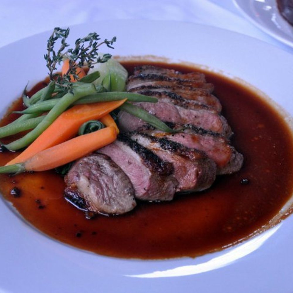 Bistro 45 - Maple Leaf Farms Duck Breast (very tender) - New American Near Me - Pasadena, California Bistro 45 - Maple Leaf Farms Duck Breast (very tender) - New American Near Me - Pasadena, California