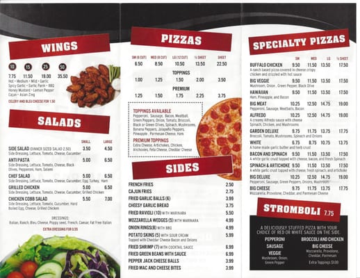 Menu photo 2 Big Cheese Pizza Willoughby, OH