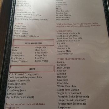 The Bryant Corner Cafe & Bakery - Beverages menu 2of2 (1/9/22) - Bakeries Near Me - Seattle, Washington