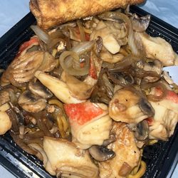 Ninja Grill Japanese & Hibachi Express - Crab, lo mein noodles, mushrooms, onions and and egg roll