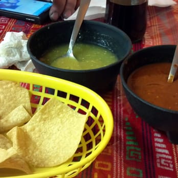Taqueria Vega - Chips and salsa. The green is flavorful and mild, the red is delicious but has a kick. - Mexican Near Me - Rogers, Arkansas Taqueria Vega - Chips and salsa. The green is flavorful and mild, the red is delicious but has a kick. - Mexican Near Me - Rogers, Arkansas