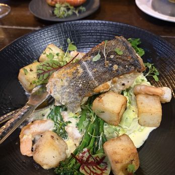 Titanic Hotel - Cod with potatoes and leek salad with broccolini - Hotels Near Me - Liverpool, XMS