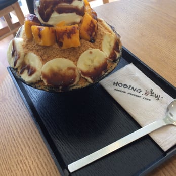 Hobing Snow Dessert Cafe - New flavor! Mango Banana! With the two aforementioned fruit, graham and topped with ice cream. - Desserts Near Me - Taguig, NCR