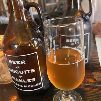 Jacob's Pickles - Jacob's Pickles Biscuit Beer and Montauk watermelon session ale beer - Comfort Food Near Me - New York, New York Jacob's Pickles - Jacob's Pickles Biscuit Beer and Montauk watermelon session ale beer - Comfort Food Near Me - New York, New York