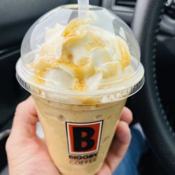 White chocolate salted caramel Frappuccino