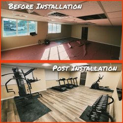 Precise Gym Equipment Services - Before and after commercial fitness equipment assembly and Installation