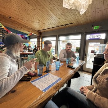 Salty Girls - Sequim Seafood - Menu on the table, chill environment - Seafood Near Me - Sequim, Washington