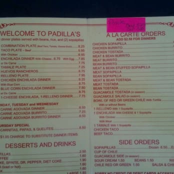 Padilla's Mexican Kitchen - Padilla's menu - New Mexican Cuisine Near Me - Albuquerque, New Mexico Padilla's Mexican Kitchen - Padilla's menu - New Mexican Cuisine Near Me - Albuquerque, New Mexico