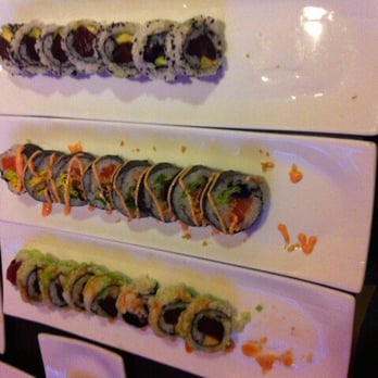 Sushi Live - The rolls are a little pricey but very nice proportions.  No one in our group left hungry. - Japanese Near Me - Catania, Connecticut