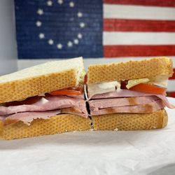 Center Cut Deli - I- Man Thick cut Ham off the bone on Italian bread with lettuce tomato and Mayo