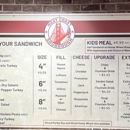 Menu board Menu board