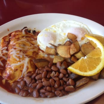 Los Robles Cafe - Pastor enchilada with eggs - Mexican Near Me - Paso Robles, California