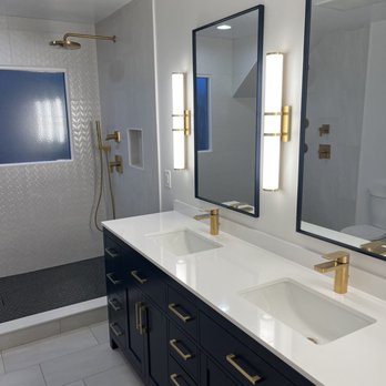 Viking Flooring Solutions - a bathroom with double sinks - Flooring Near Me - Lombard, Illinois