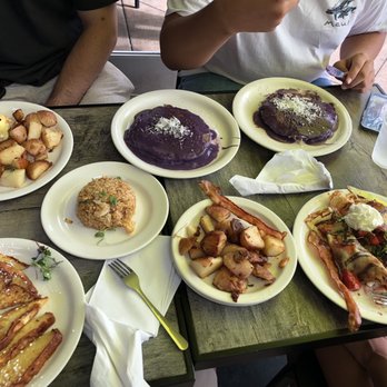 Aloha Stacks - Eggs Benedict with Kalua Pork, Ube Pancakes, French Toast, Fried Rice, Strawberry Cream and Nutella Crepes, Home Fried Potatoes, and Bacon. - Pancakes Near Me - Cerritos, California Aloha Stacks - Eggs Benedict with Kalua Pork, Ube Pancakes, French Toast, Fried Rice, Strawberry Cream and Nutella Crepes, Home Fried Potatoes, and Bacon. - Pancakes Near Me - Cerritos, California