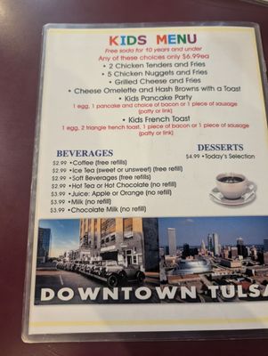 Menu photo 1 City Diner Tulsa, OK