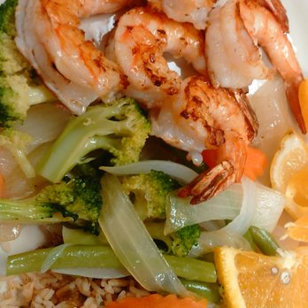 Texas Seafood Steak House - Great grilled shrimp with grilled veggies, Cajun rice and a salad!!! - Seafood Near Me - Caldwell, Texas
