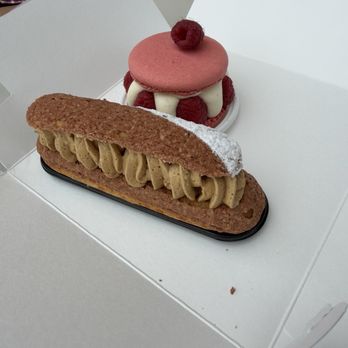 A La Folie - Paris Brest (brown), Raspberry Gâteaux (pink) - Macarons Near Me - Naperville, Illinois