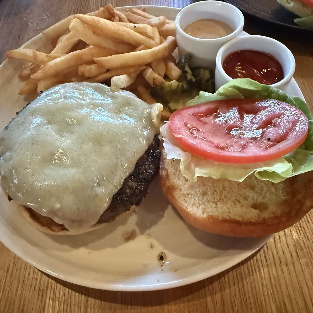Lana - Burger!  Huge patty and nicely seasoned plus the fries were great! - American Near Me - Solana Beach, California