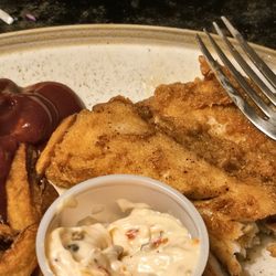 Ivanhoe Cafe - Polish Yacht Club - Walleye, fries and coleslaw me