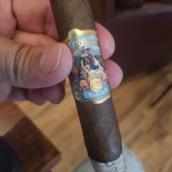 Enjoying a nice Trovador maduro from @pdrcigars ....swing by and light up with us!