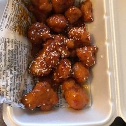Feathery Pub - Sweet & spicy cauliflower. $12