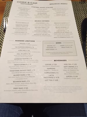 Menu photo 8 Cork & Cap Restaurant Lancaster, PA