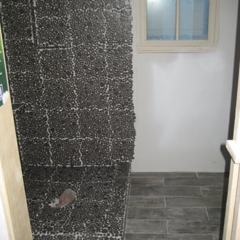 Dursus Construction - master bath with tricky pool tiles before grout - you can see tile sheets here, but not at all after grout - General Contractors Near Me - McKinney, Texas