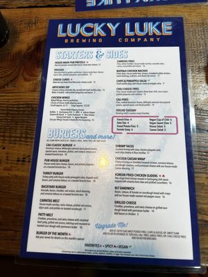 Menu photo 6 Lucky Luke Brewpub Lancaster, CA